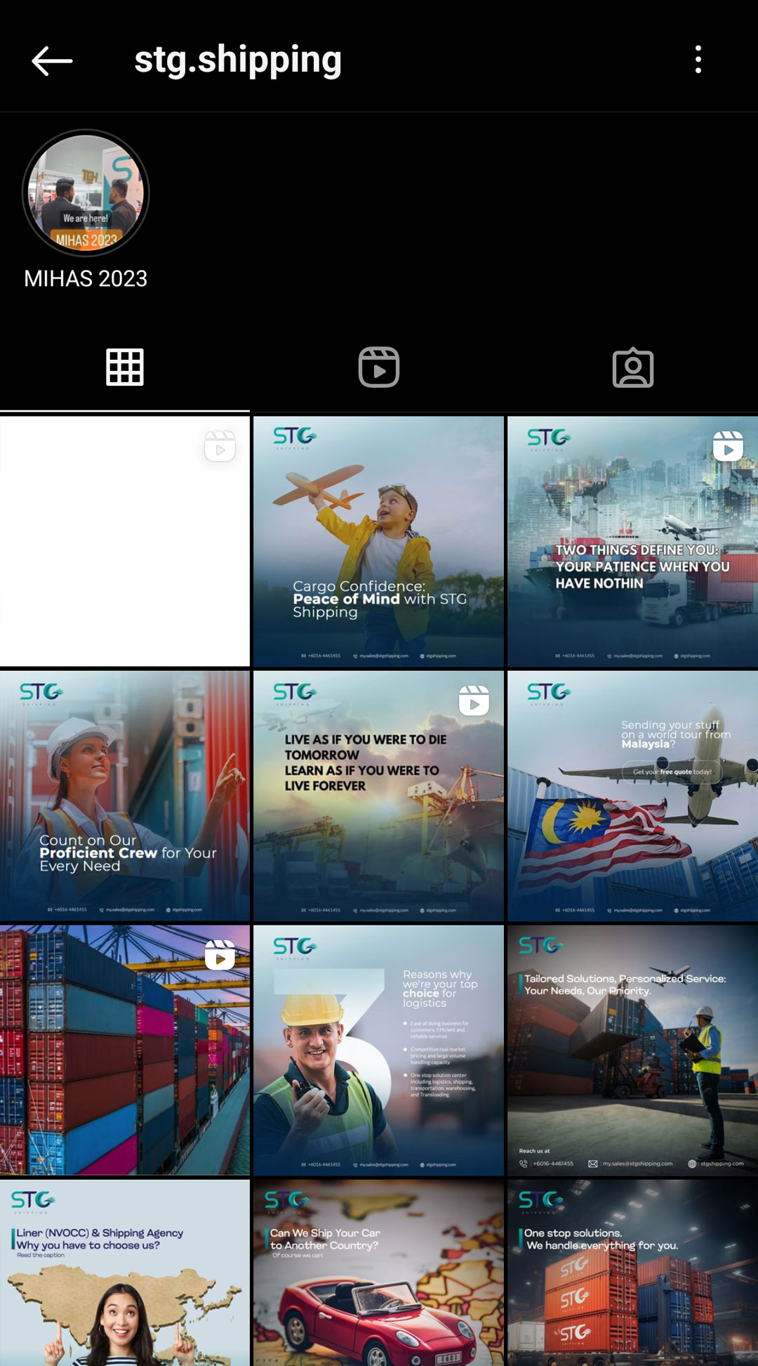 Social Media Management for STG Shipping - M Sdn Bhd