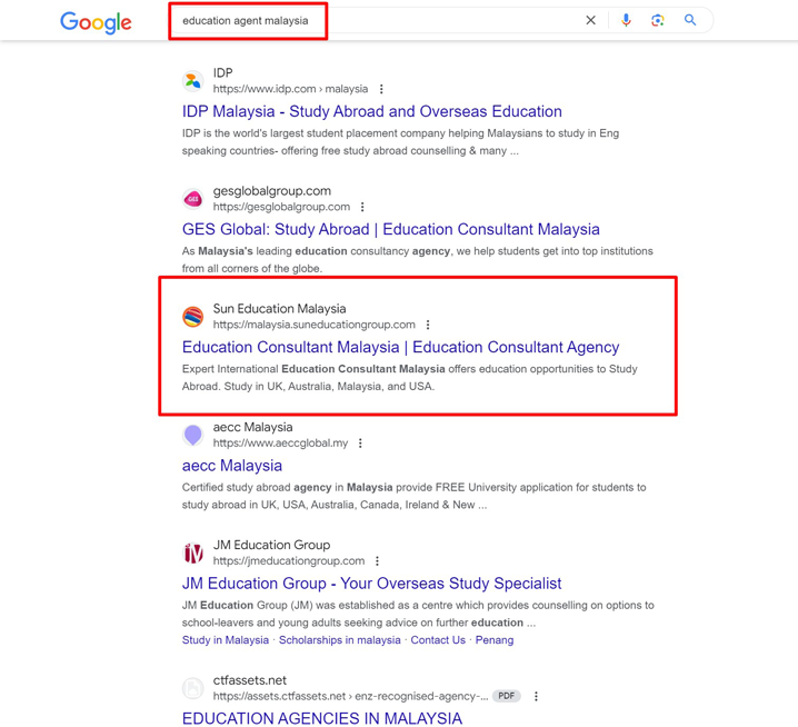Sun Education Agent Malaysia