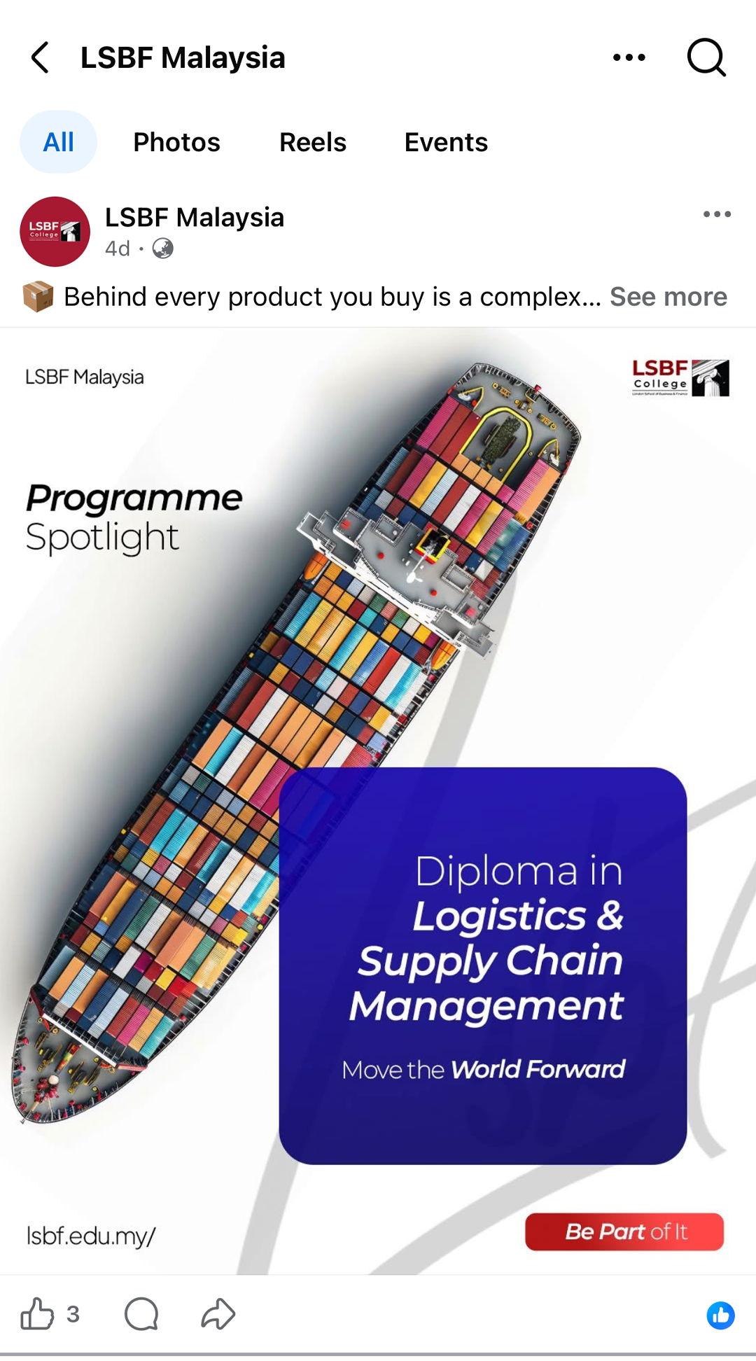 Social Media Management for LSBF Malaysia